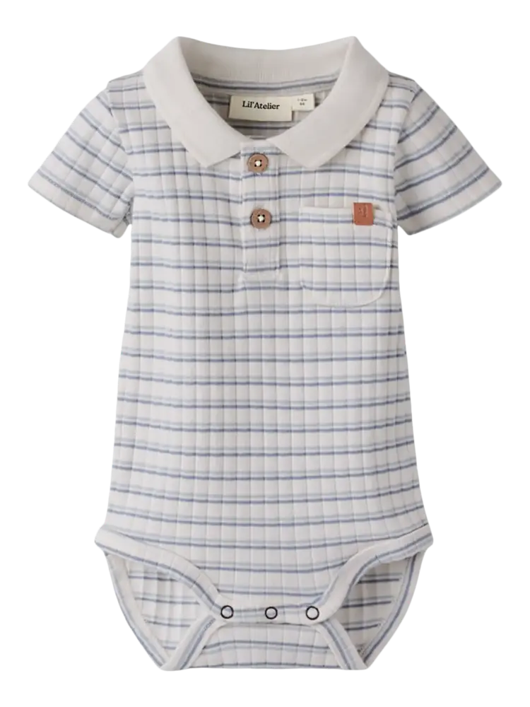 Lil'Atelier Baby Haldur slim body - Dusty Blue