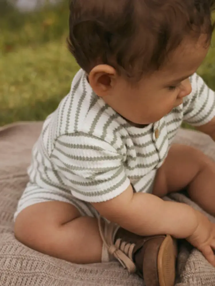 Lil'Atelier Baby Tadeo Loose Suit - Coconut Milk/Mojave Desert