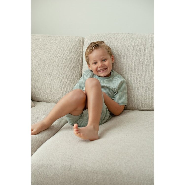 Feetje Shortama wafel - Summer Special - Zeegroen