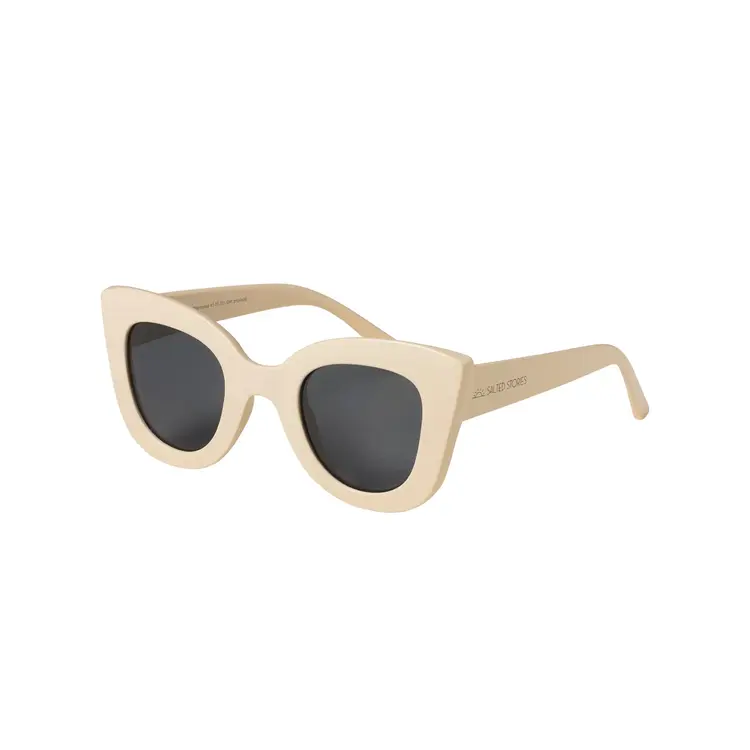 Salted Stories Solid Cateye sunglasses - White Swan