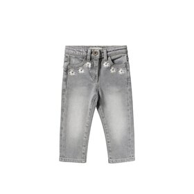 YourWishes Stretch Denim Baggy Jeans - Grey
