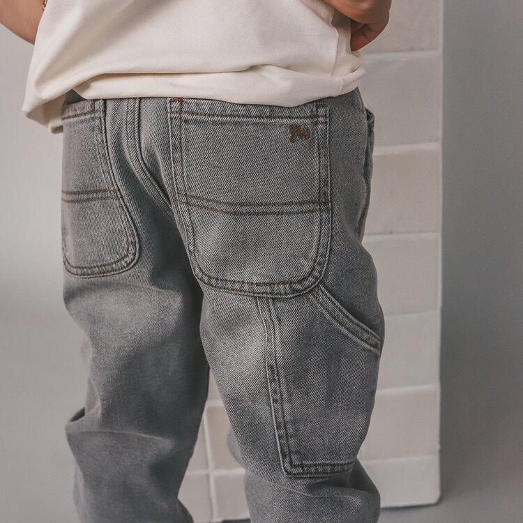 YourWishes Grey Denim Worker Jeans - Denim Grey