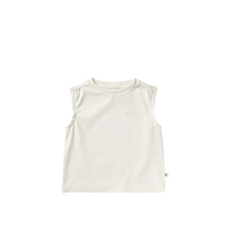 YourWishes Single Jersey Sleeveless Shirt - Antique White