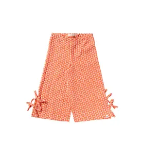 YourWishes Broderie Wide Leg Pants - Coral