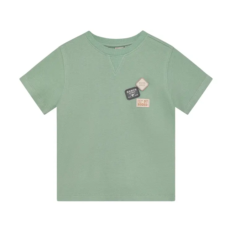 Daily7 T-shirt Basic Badge - Green Milieu