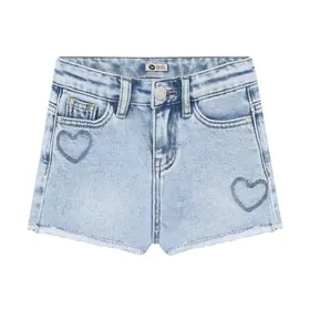 Daily7 Denim Shorts Heart - Blue Denim
