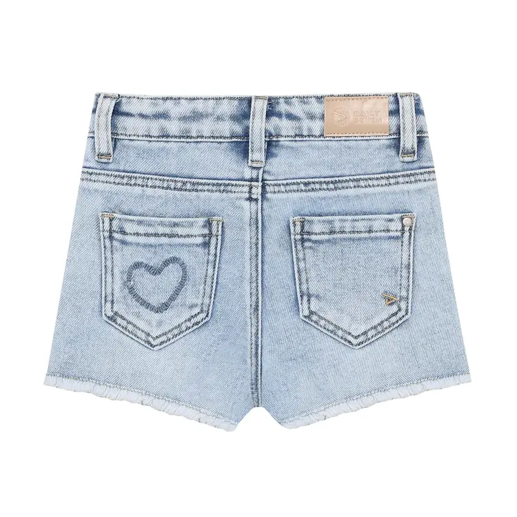 Daily7 Denim Shorts Heart - Blue Denim