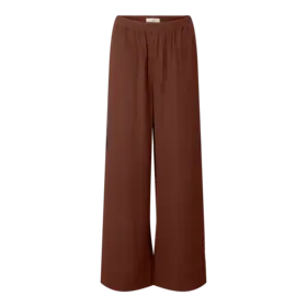Selected Fannie wide pants- cherry mahogany