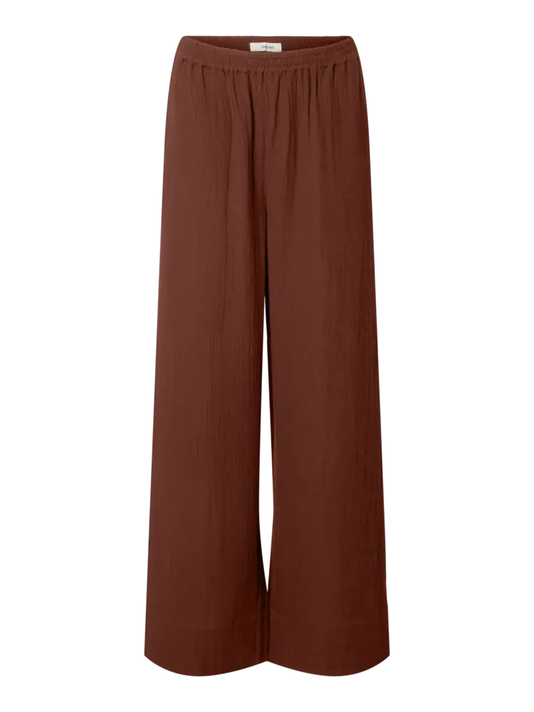 Selected Fannie wide pants- cherry mahogany