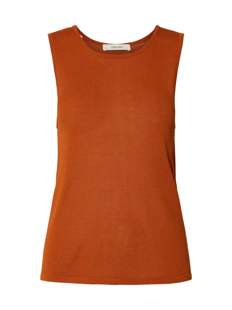 Selected Sus Knit Top Noos - Potters Clay