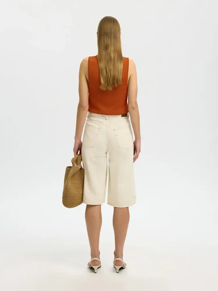 Selected Sus Knit Top Noos - Potters Clay