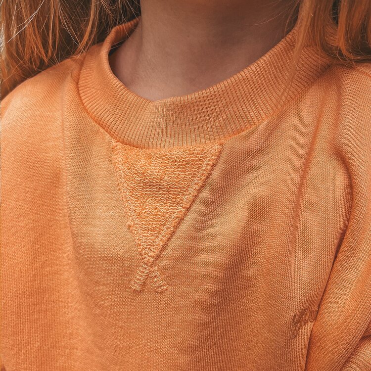 YourWishes French Knit Shortsleeve Sweater - Copper Tan