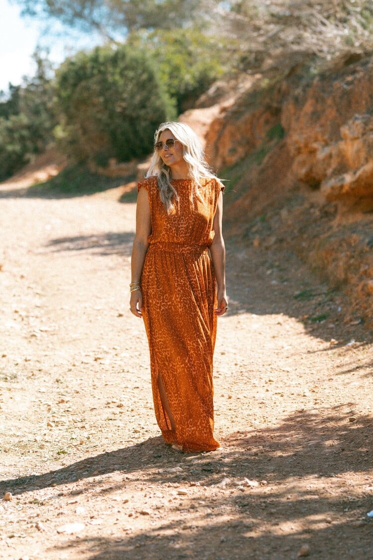 Bolina Island Date Night Dress - Sunset Orange