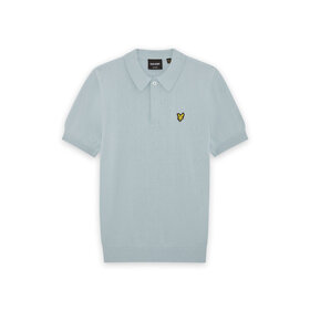 Lyle & Scott Knitted Polo Shirt - Opal Blue