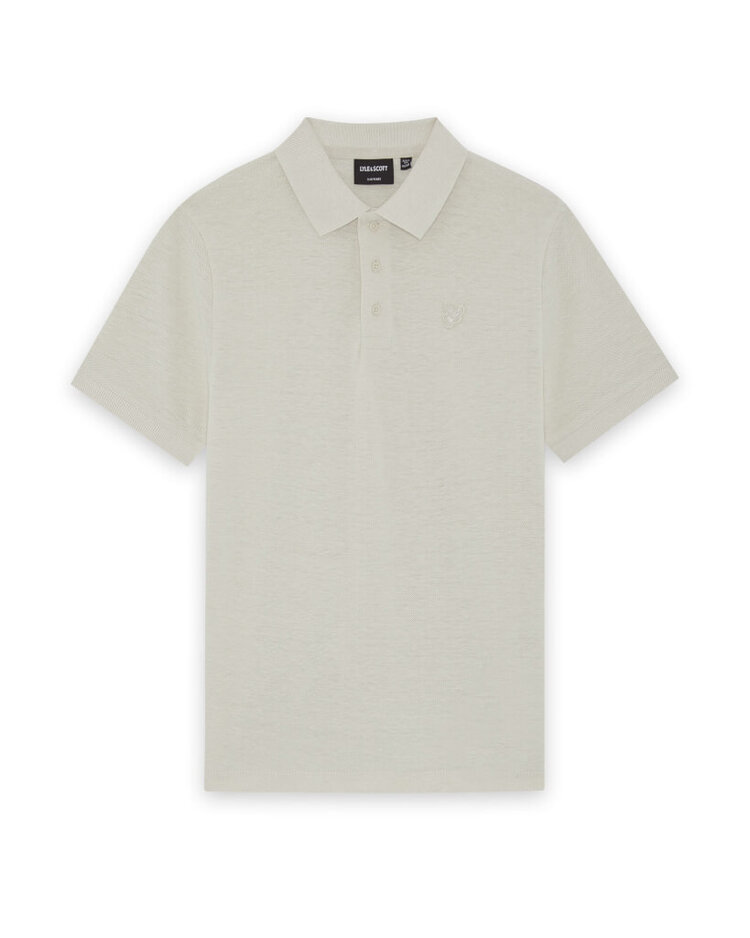 Lyle & Scott Linen Blend Polo Shirt - Cove