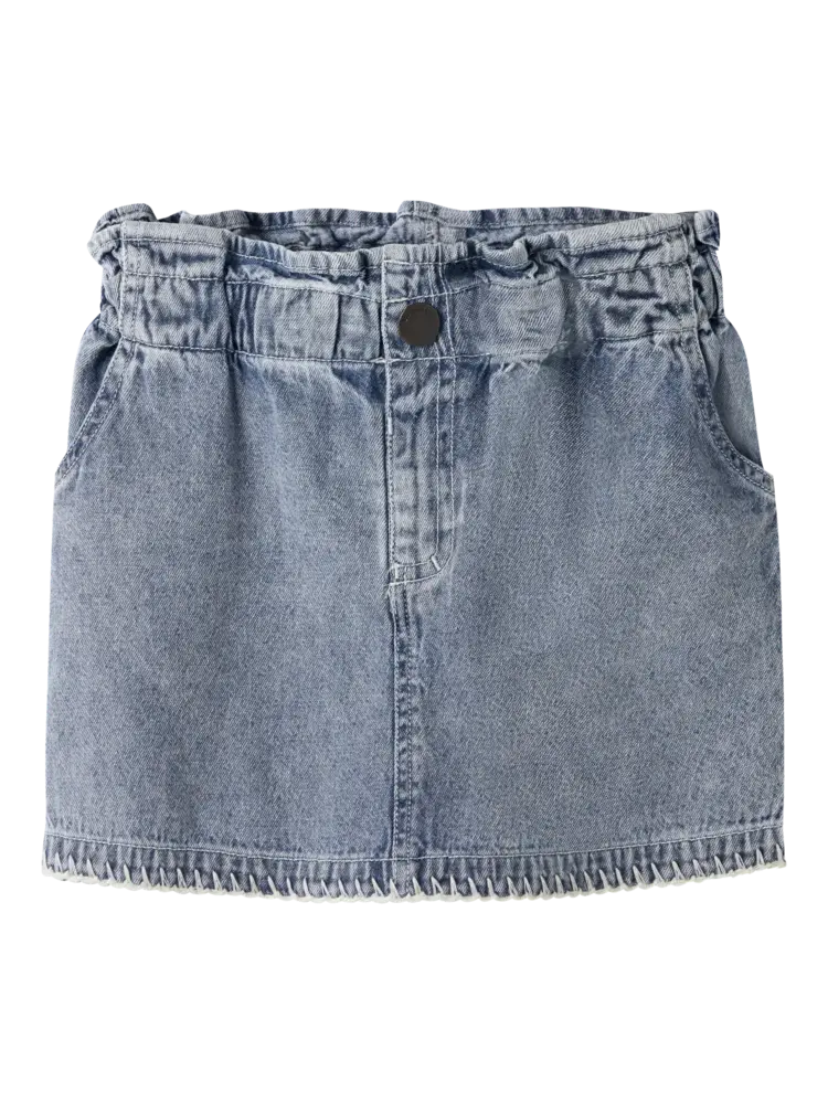 Lil'Atelier Funda Loose Skirt - Medium Blue Denim