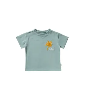 YourWishes Palmtrees Oversized Tee - Ocean
