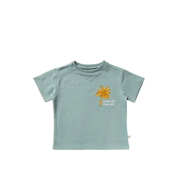 YourWishes Palmtrees Oversized Tee - Ocean
