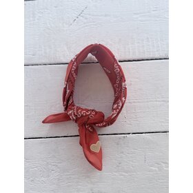 Bandana - oranje/beige hartje