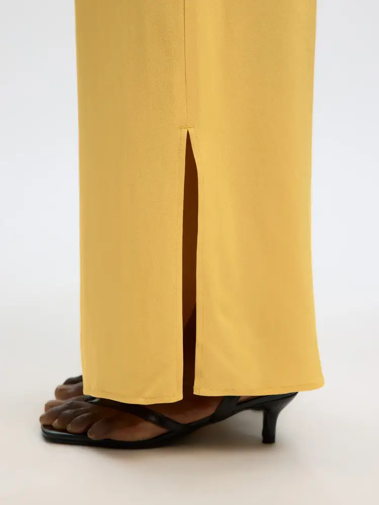 Selected Laura Slit Pant - Ochre
