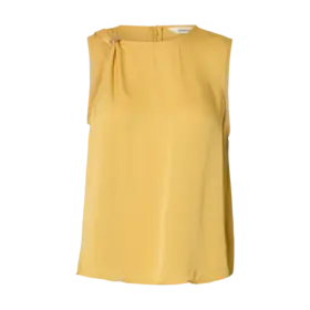 Selected Laura Trim Top - Ochre