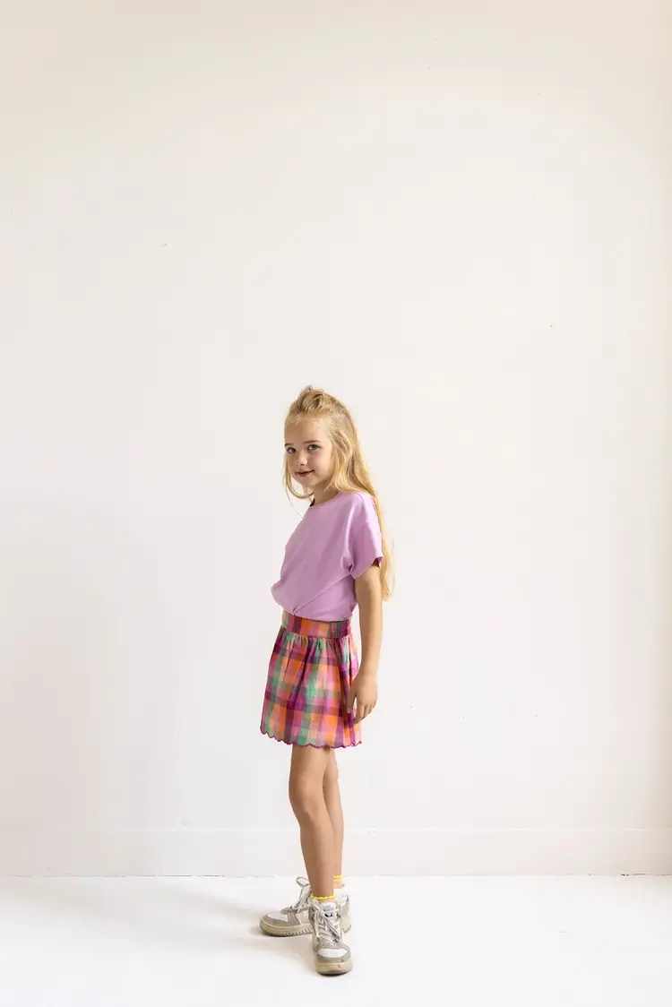Jenest Sara Skirt - Fuchsia Multi Check