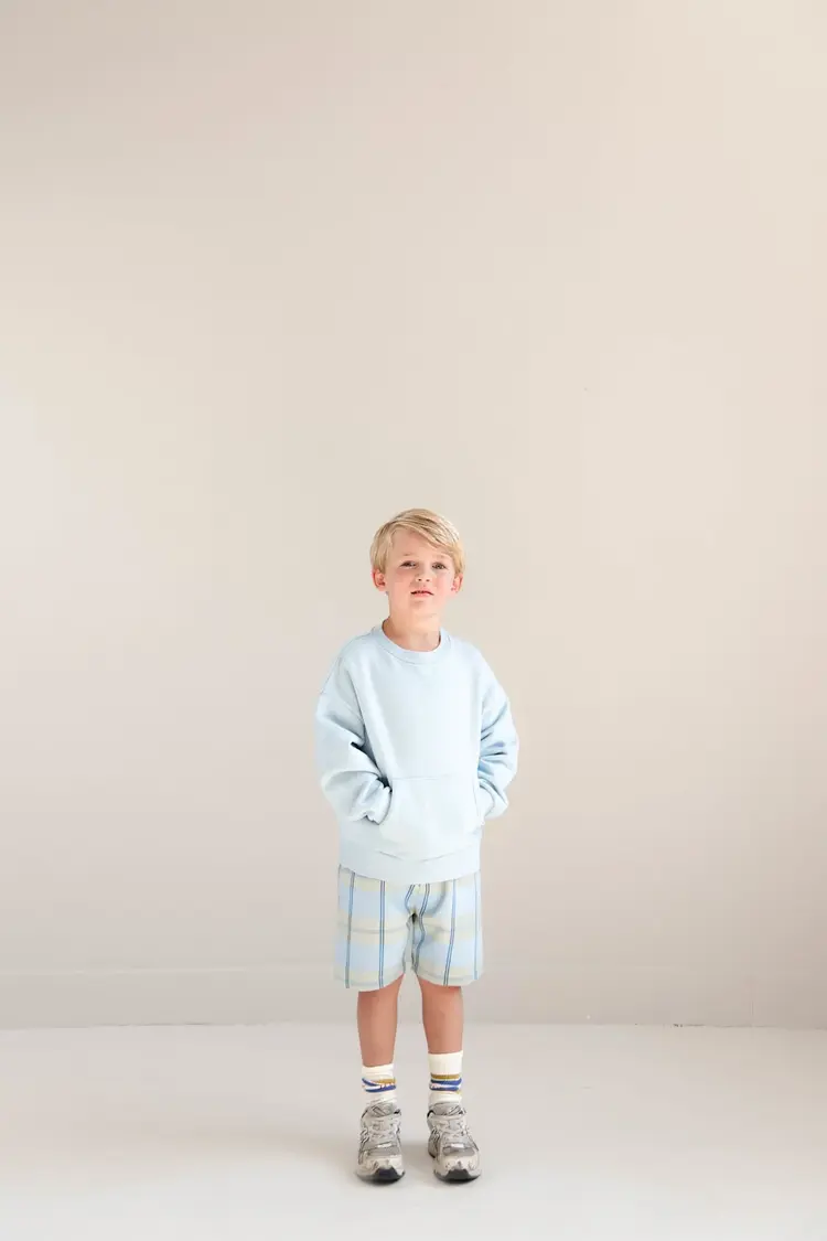 Jenest Hugo Shorts - Water Blue Check