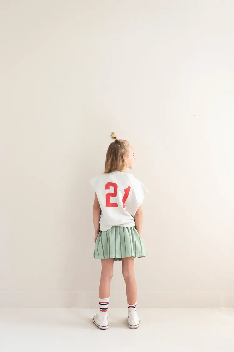 Jenest Sasha Skirt - Sage Green Stripe