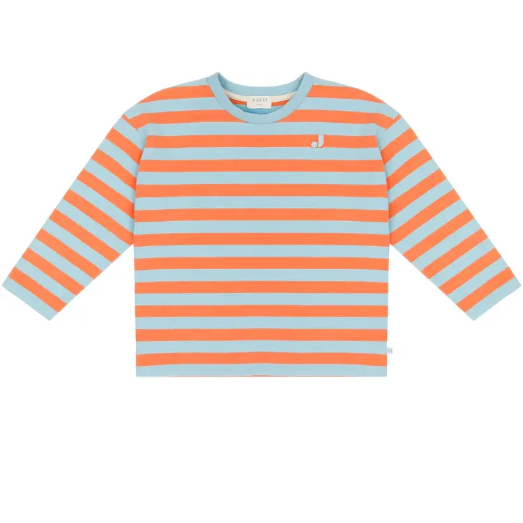 Jenest Moos Oversized Sweat Tshirt - Orange Blue