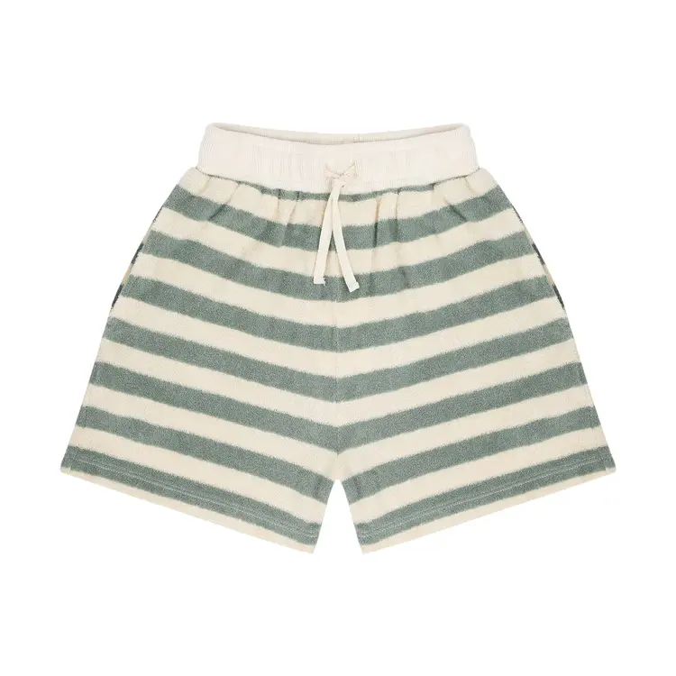 Jenest Robin Shorts - Sage Green Off White Stripe