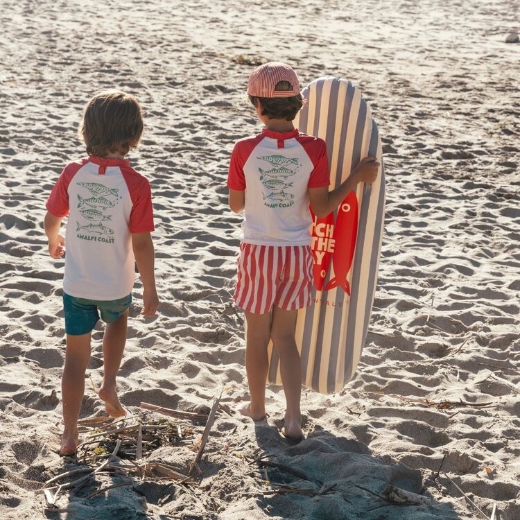 Swim essentials Inflatble Surfboard - Red/Blue Catch of the Day