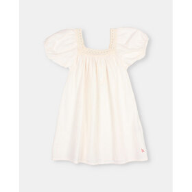 Búho Cotton Lace Dress - Cream Pink