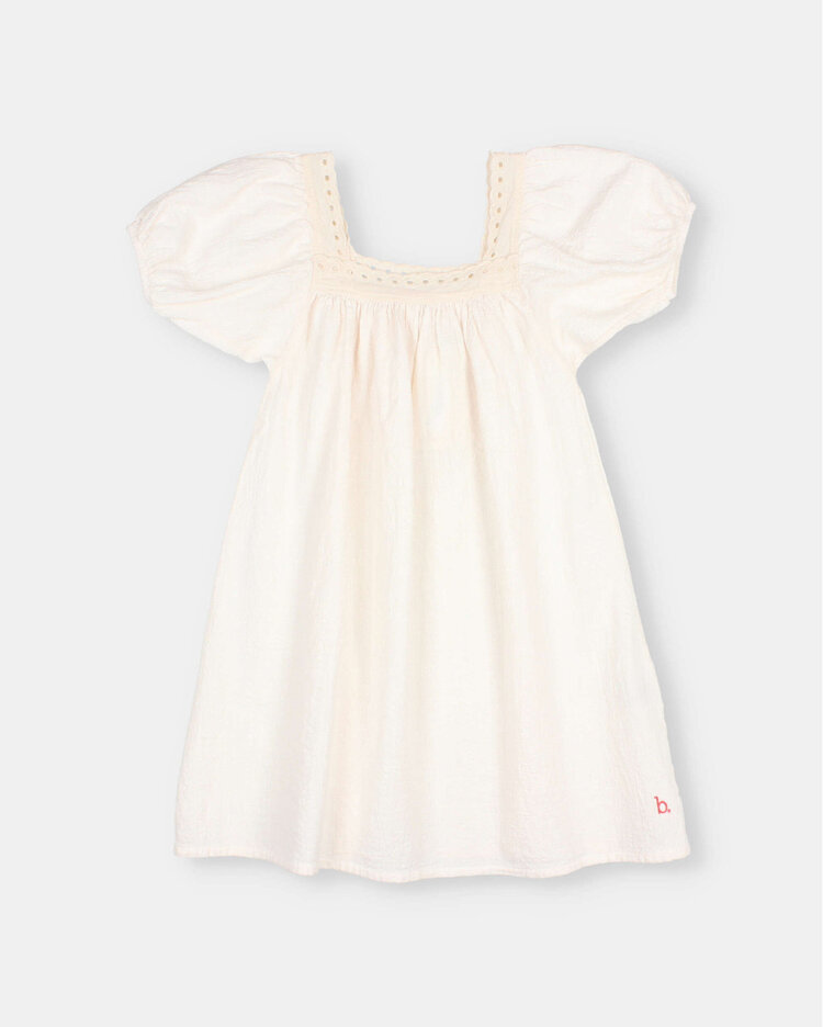 Búho Cotton Lace Dress - Cream Pink