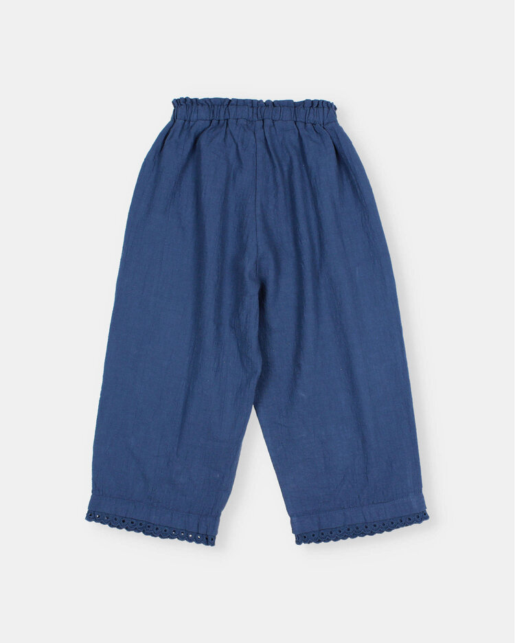 Búho Cotton Lace Pants - Navy