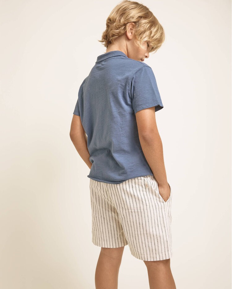 Búho Linen Stripes Bermuda - Only