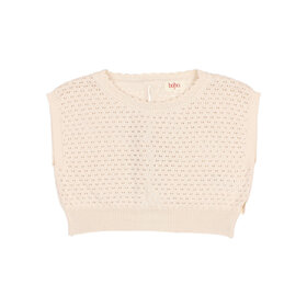 Búho Boho Knit Top - Cream Pink