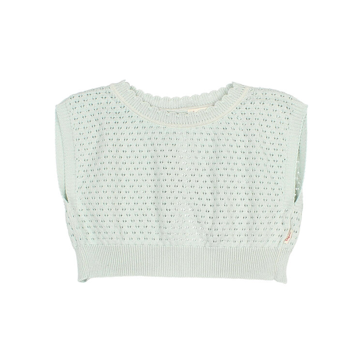 Búho Boho Knit Top - Aqua