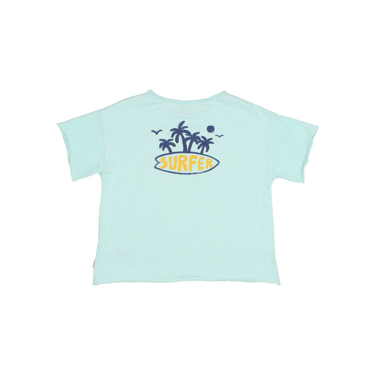 Búho Surfer T-Shirt - Aqua