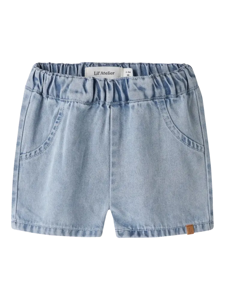 Lil'Atelier Baby River Loose Shorts - Medium Blue Denim