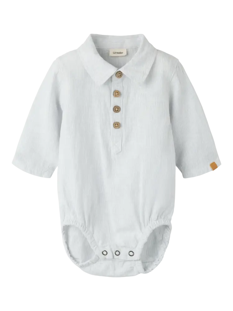 Lil'Atelier Baby Jesper LS Body - Gray Dawn