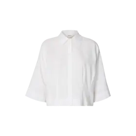 Selected Cleo Regular Cropped Blouse - Bright White