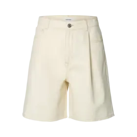 Selected Wide Tenna Denim Shorts - Egret