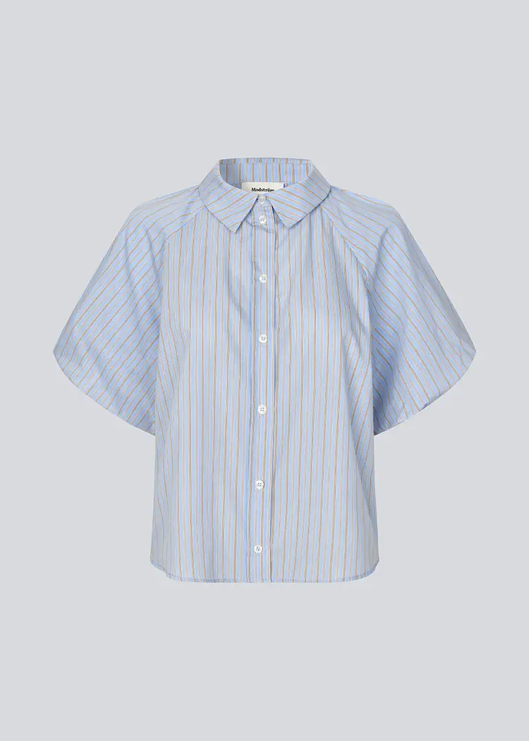 Modström Augustams Shirt - Blue Brown Stripe
