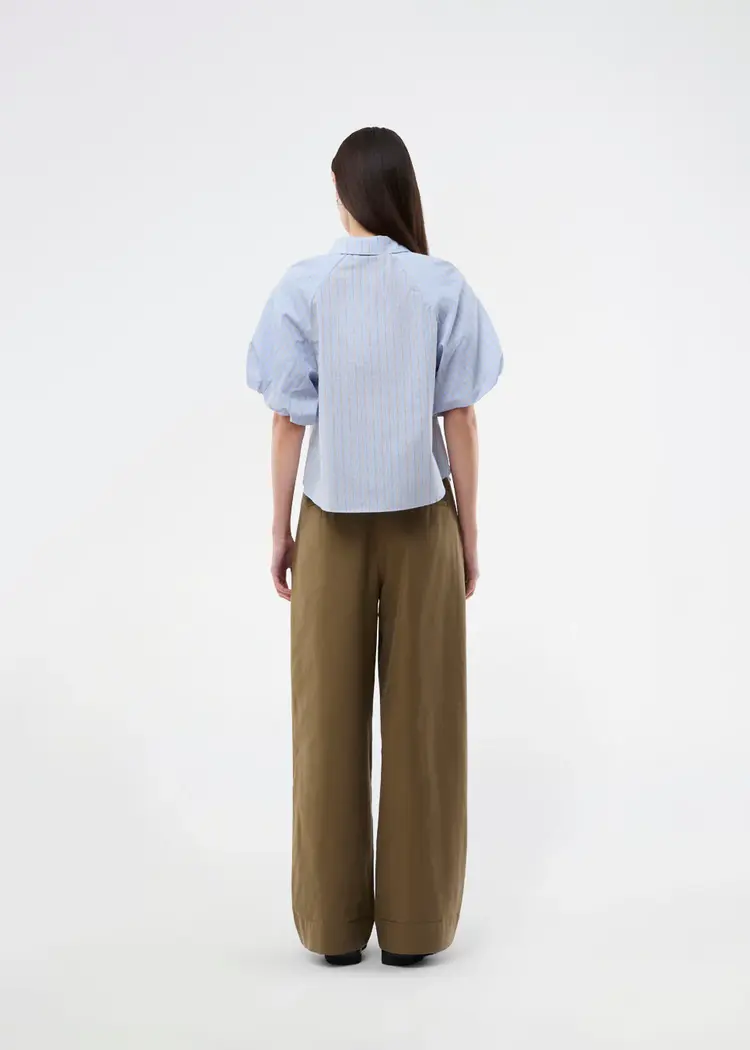 Modström Augustams Shirt - Blue Brown Stripe