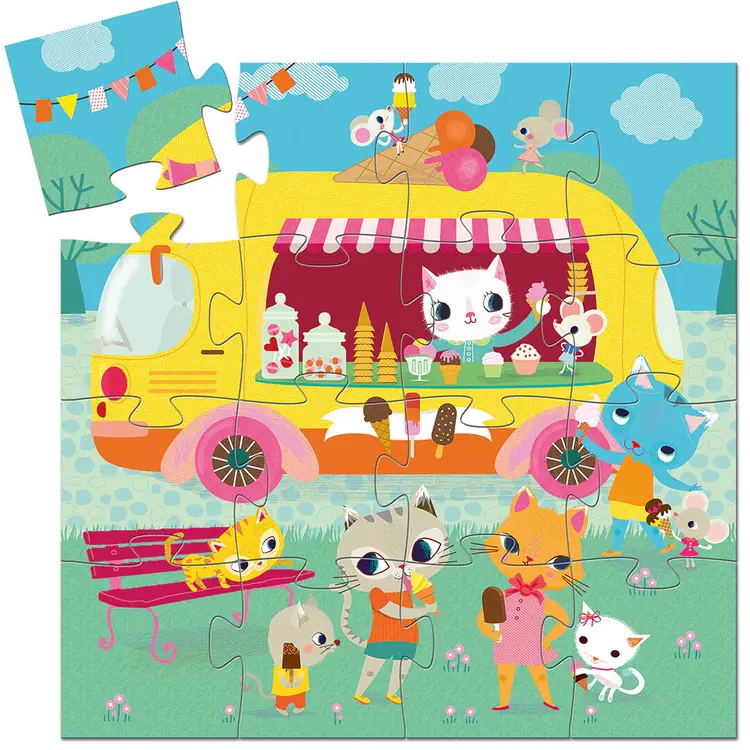 Djeco Djeco puzzle - Ice cream truck (16pcs)