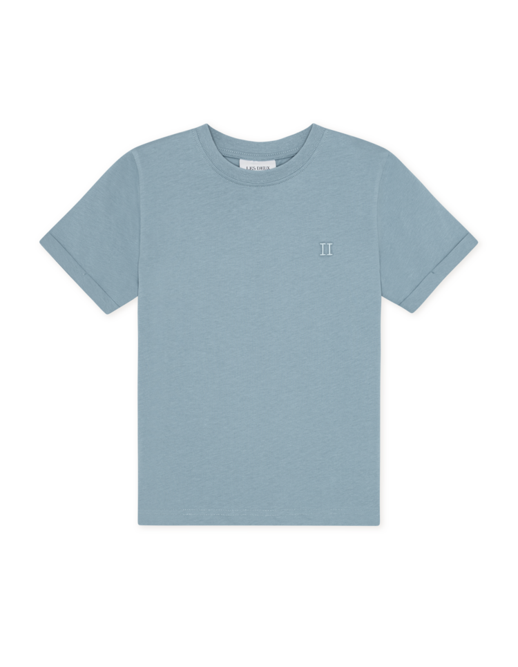 Les Deux Core Contrast Tshirt Kids - Faded Denim Blue