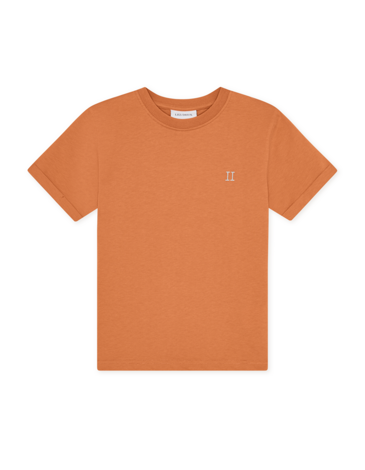 Les Deux Core Contrast Tshirt Kids - Raw Sienna Orange