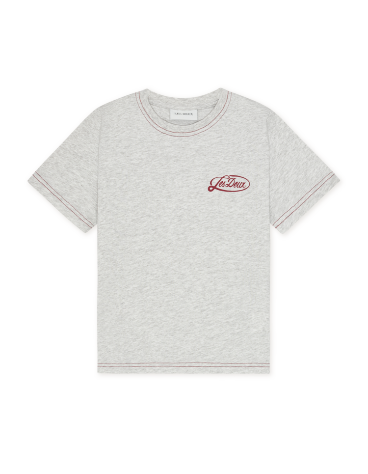 Les Deux Contrast Tshirt Kids - Snow Melange