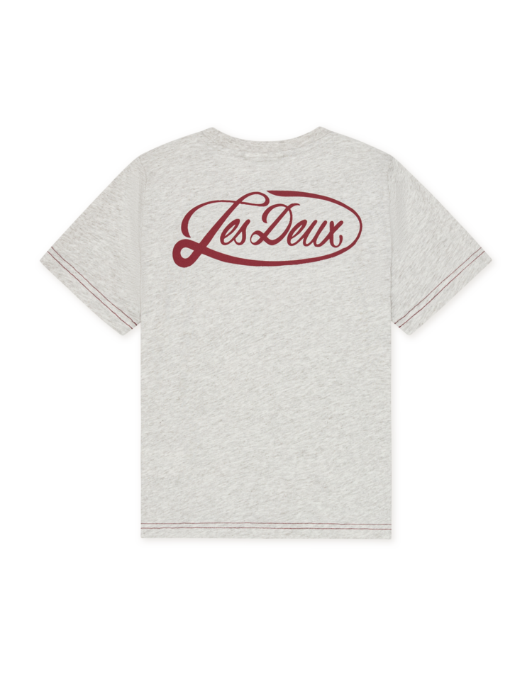 Les Deux Contrast Tshirt Kids - Snow Melange