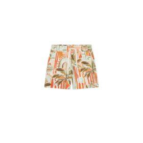 Les Deux Palm AOP Shorts Kids - Raw Sienna Orange
